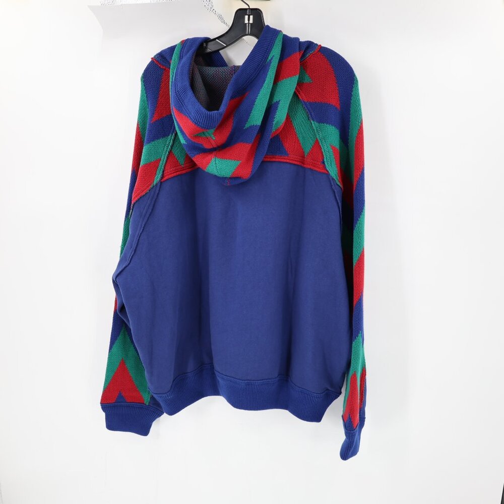 Free People Sweater Women Large Seeing Double Hoodie oversized Cotton geometric - Picture 6 of 11